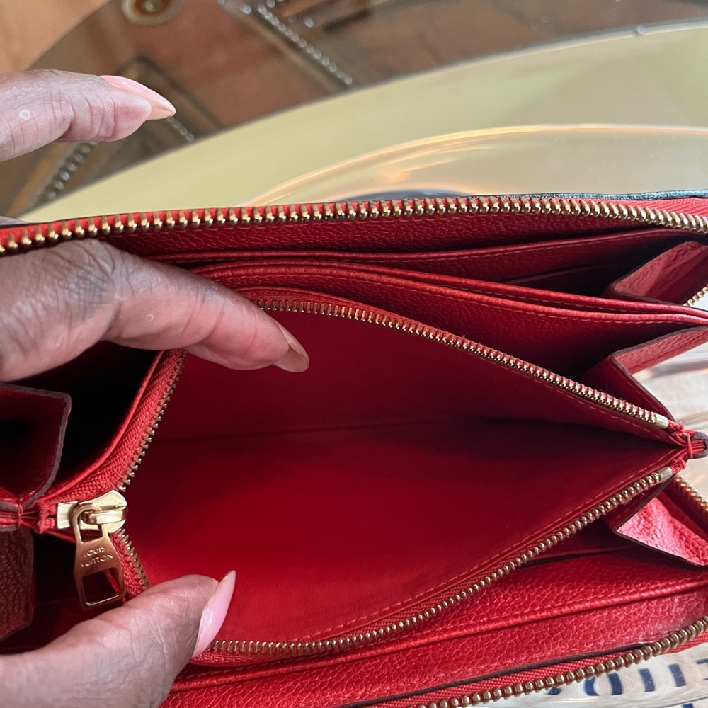Louis Vuitton Red Emprinte Speedy Bag & Long Wallet - Picture 15 of 16